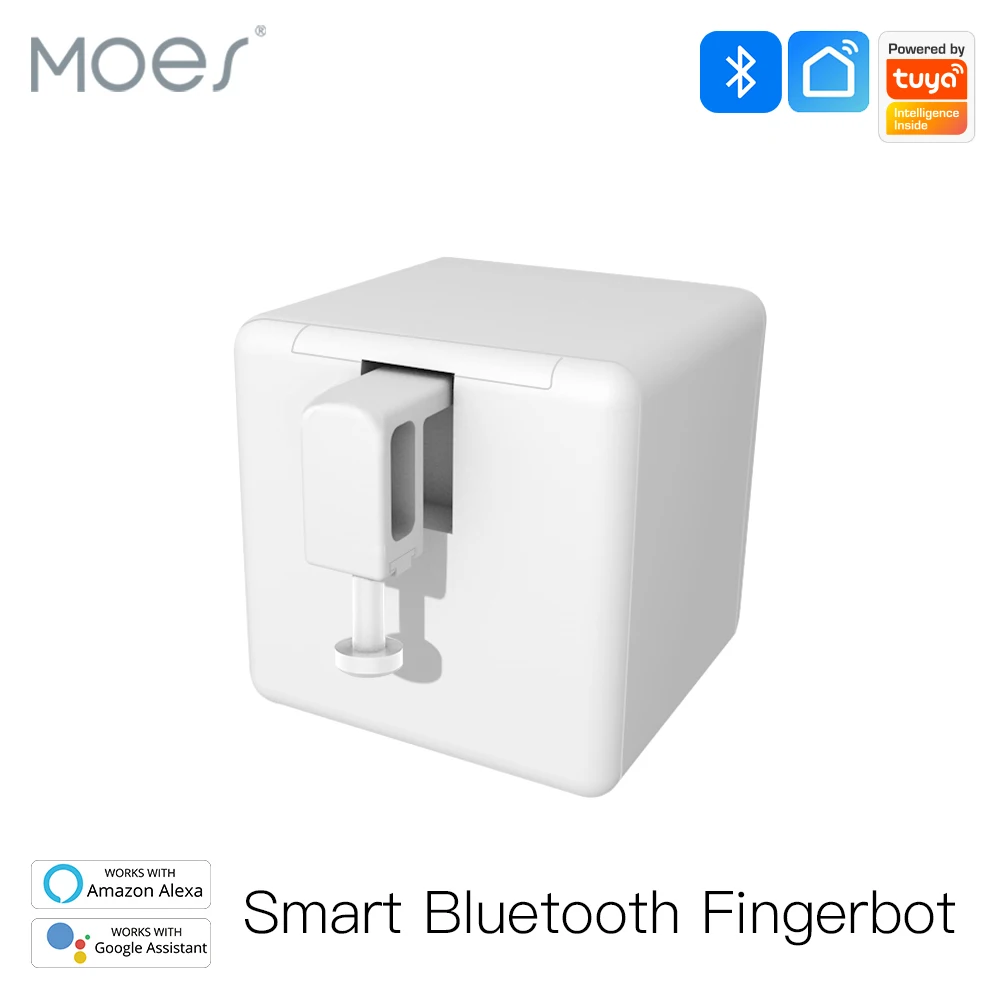 Moes Tuya Smart Bluetooth Fingerbot Switch Button Pusher Smart Life App  Voice Control via Alexa, Google Assistant - AliExpress