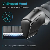 Kensen S6 Electric Body Hair Tirmmer for Men Groomer Clipper IPX5 Waterproof Groin Pubic Hair Trimmer with 2 Attachments Barber 2