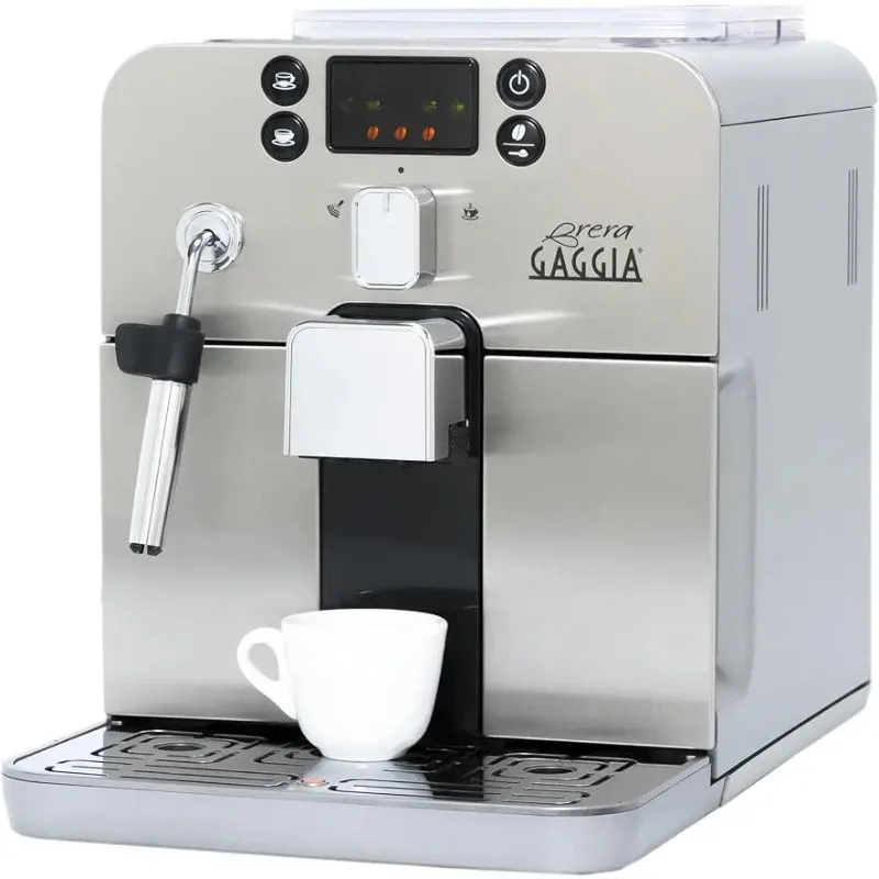 

Gaggia Brera Super-Automatic Espresso Machine, Small, 40 fluid ounces, Silver