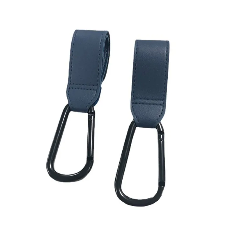 2pcs Convenient Baby Stroller Hooks Clips Stroller Accessories Aluminum Alloy Carabiner for Hanging Diaper Bags PU Leather baby stroller accessories box Baby Strollers