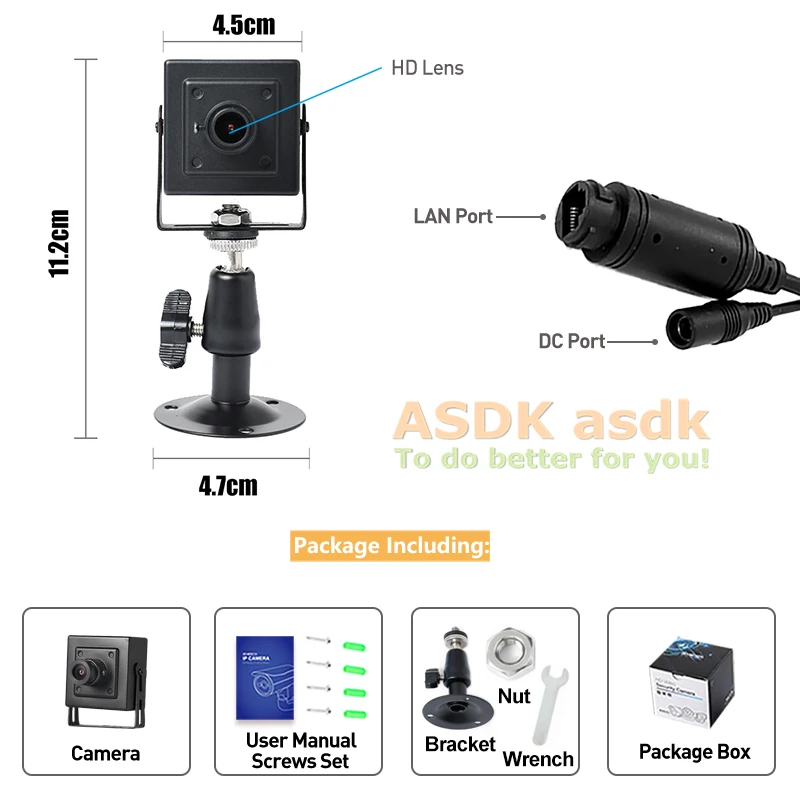 Revotech Mini Indoor Bracket IP Camera HD 5MP Security POE ONVIF P2P CCTV System Video Surveillance Cam