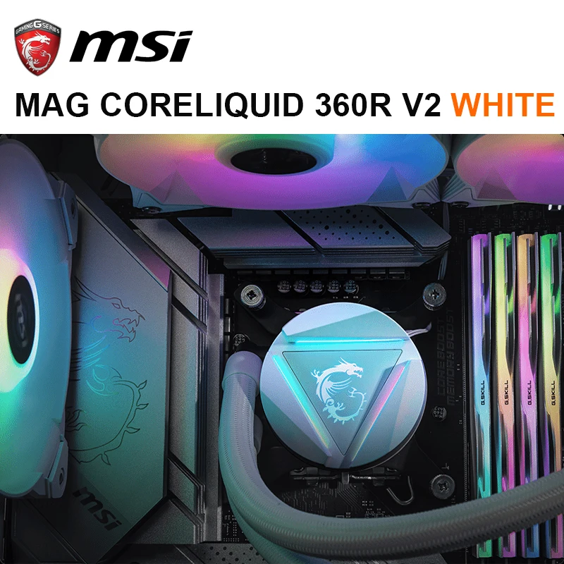 Msi mag coreliquid 360r v2 edição limitada branco líquido suporte