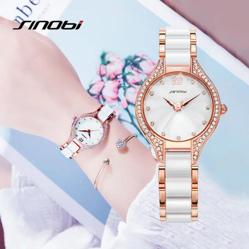 

Women's watch set diamond diamond surface watch women's niche high-end sense Shenzhen watch women's 9816