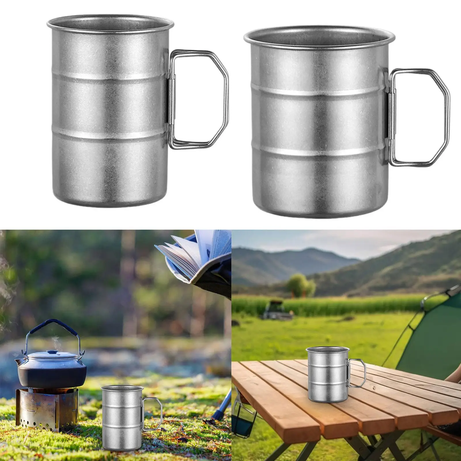 Coffee Mug with Folding Handle Milk Mug Tea Mug for Climbing Outdoor Fishing