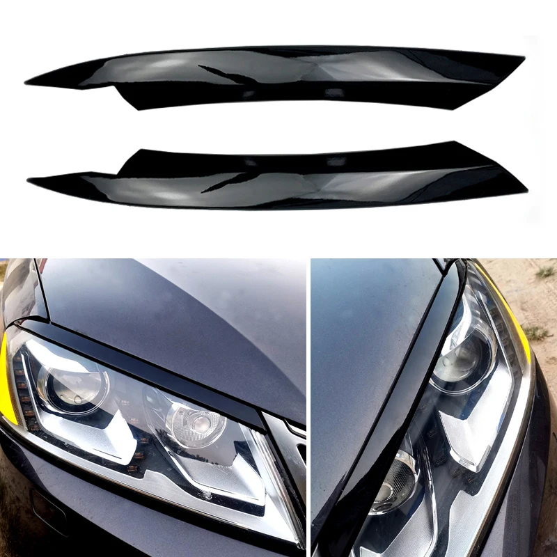 Auto ABS Accessories Car Front Headlight Eyebrow Eyelid Lamp Light