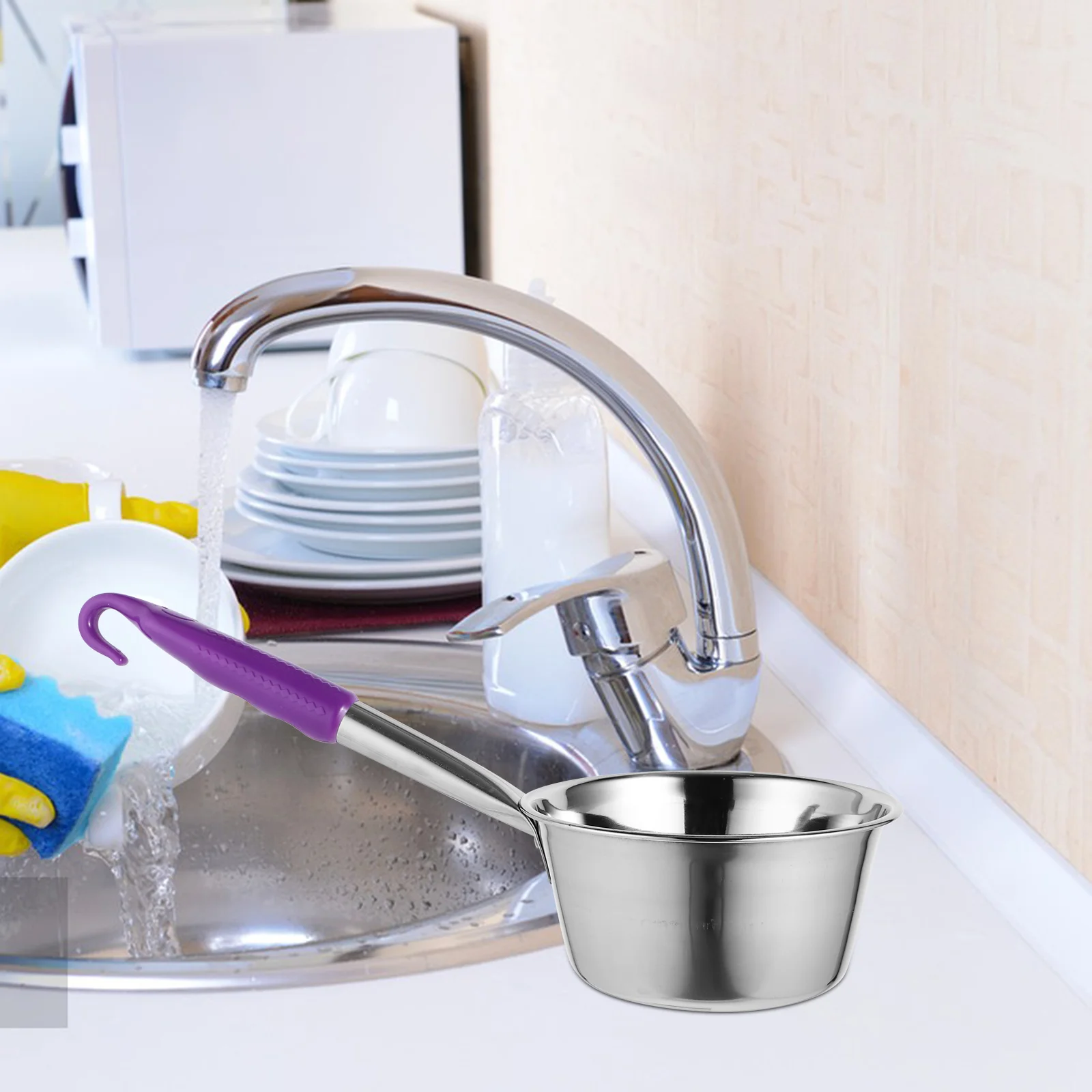 Water Ladle Outdoor Scoop for Dining Hall Large Kitchen Gadget Stainless Steel Camping