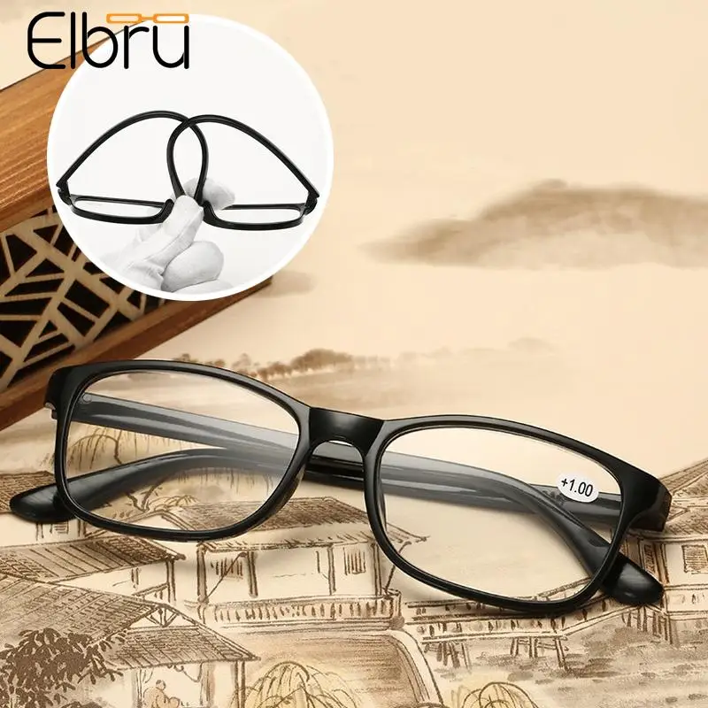 

Очки Elbru TR90 для чтения для мужчин и женщин, лёгкие удобные для дальнозоркости, диоптрии + 1,0 + 1,5 + 2,0 + 3,5