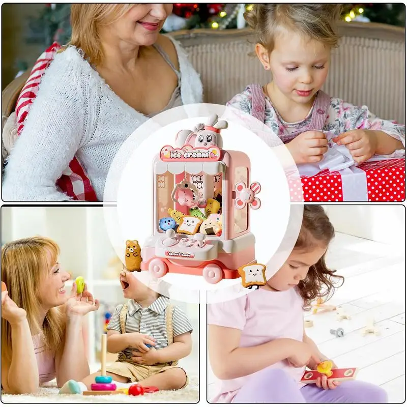 Kids Claw Machine Home Claw Catch Toy Vending Machines Household Arcade Claw Grabber Vending Dispenser For Girls Kids & Children 5