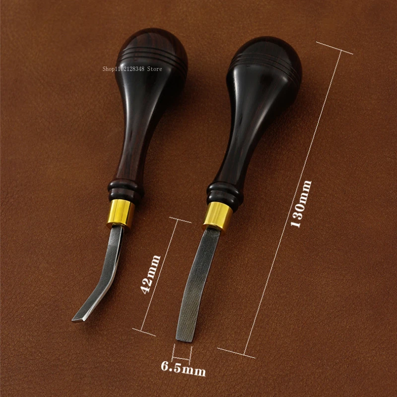 Leather Tool Roughing File Steel Cutter Head Wood Handle DIY Belt Surface Grinding Rough Treatment/easy Bonding Leather Tool leather tool