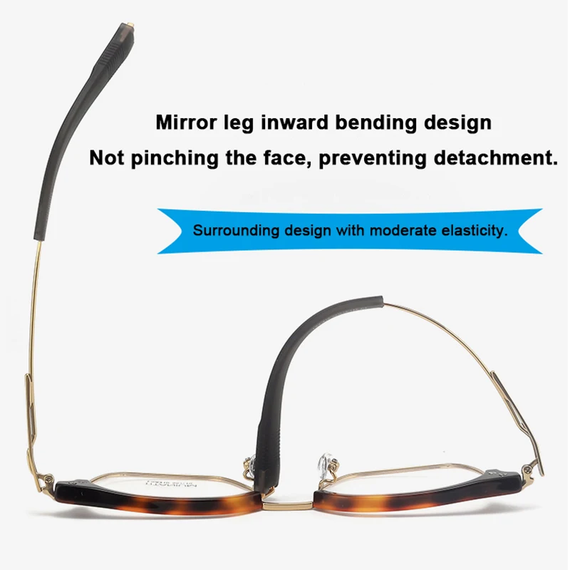 Dániai márka Másolat Acetát Ip Titán szemüvegek férfiak Szemöldök Alvázkeret Orvosi előírás Rövidlátás photochromic Nők szögletes Szemüveg