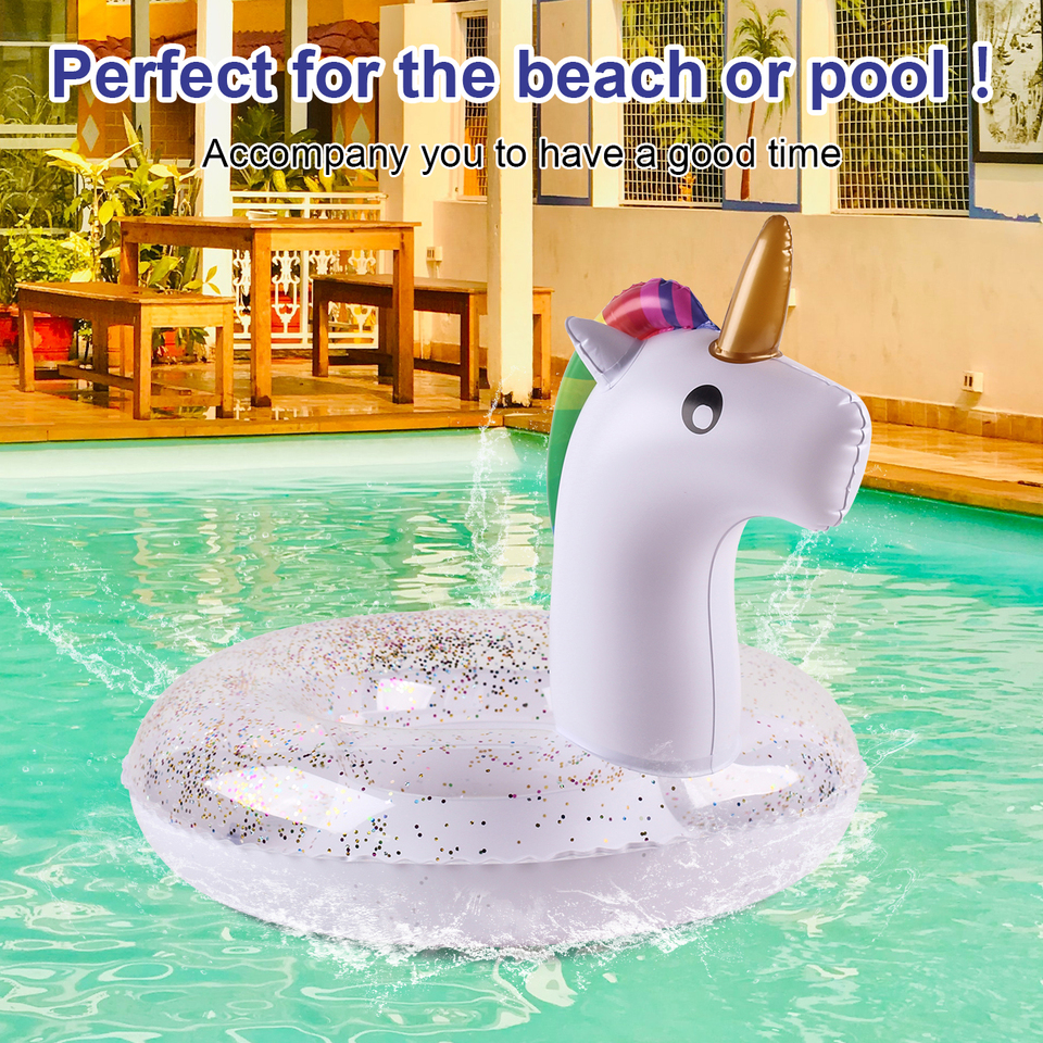 1PC Unicorn Shaped Pool Floats, Adult Summer Thick Swimming Ring, Suitable For Summer Pool Party Armpit Ring.