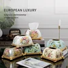 European-style living room coffee table simple drawing paper box home American light luxury ceramic bread tissue box decoration 3