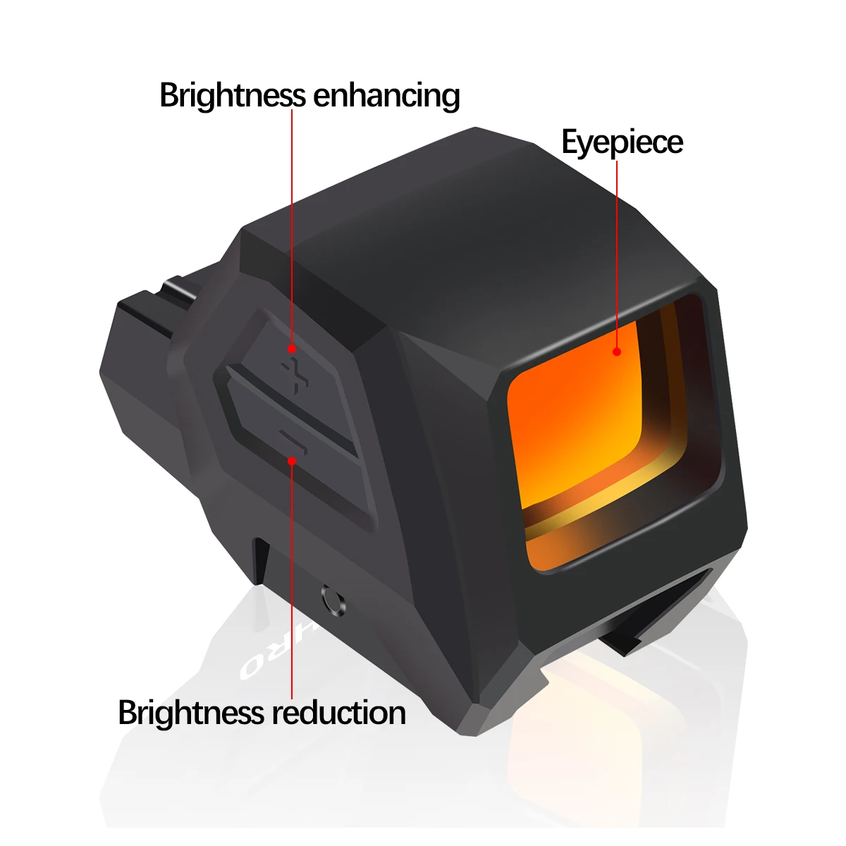 Heavy Recoil Optic 3 MOA HD Holographic Red Dot Sight Tactical Motion Sensor Rifle Scopes 20mm Rail Mount for Hunting Shooting