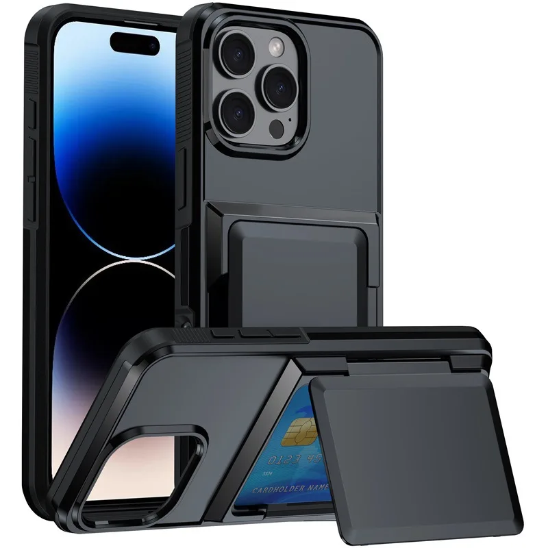 Premium Card Holder Wallet Case - Heavy Duty Protective & Shockproof Slim Cover