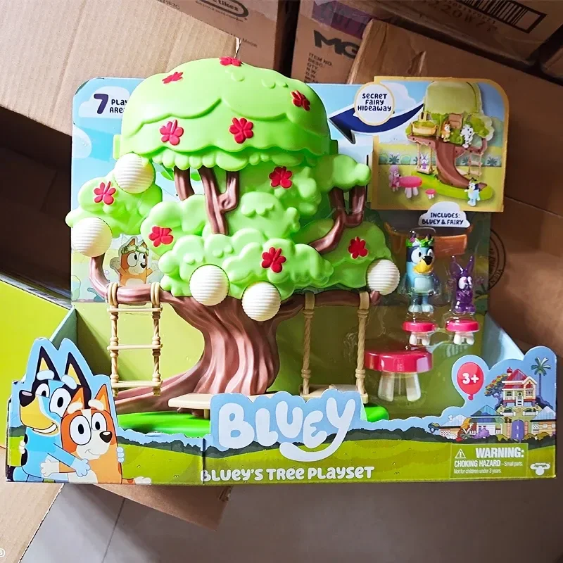 

Moose Bluey Toy Tree House Scene Enlightenment Animated Film Peripheral Boys And Girls Toys A Birthday Gift For Children