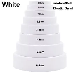 High Elasticity Knit Stretch Band - Heavy - Duty Elastic Cord for Sewing, Various Widths Available (White)