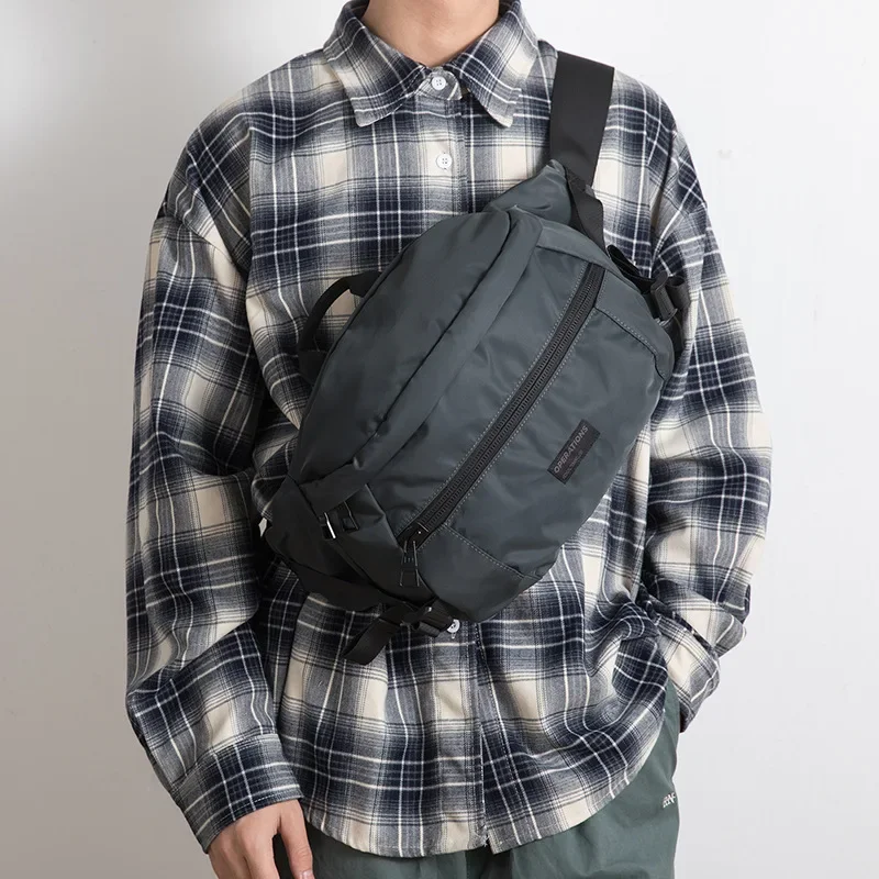 남성용 캐주얼 숄더백, 방수 나일론 가슴 슬링 가방, 야외 여행 크로스바디 백, 인스타그램 트렌드 