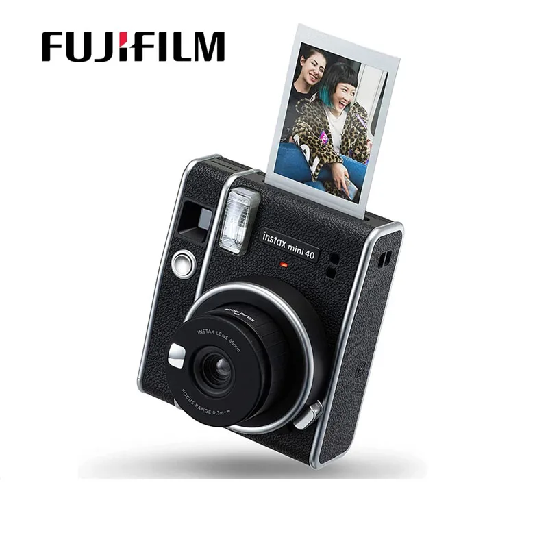 Nuovo Fujifilm Instax Mini 40 Fotocamera Istantanea In Pellicola Nera E Fuji Photo Paper / Fuji Ffilm In Bianco E Nero Time Film Photo Paper