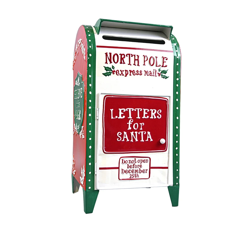 Caixa de correio exterior do metal do jardim, caixa de correio fixada na  parede, Natal Mailbox, Farmhouse Design, Pólo Norte, Mensagem - AliExpress