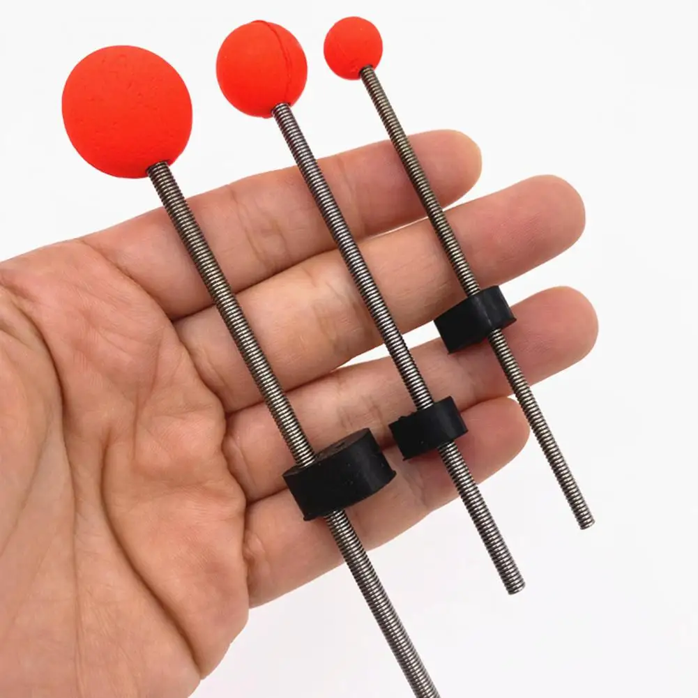 Fishing Rod Pole Tips Portable Easy to Use Red Outdoor Ice Fishing Pole Spring Ball Tips No Deformation