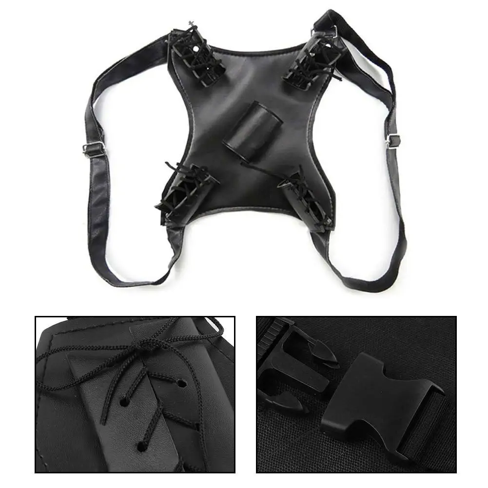 Adult Vintage Cosplay Costume Leather Back Scabbard Sword Katana Holder LARP Medieval War Knight Role Playing Accessory Case Sword Scabbard