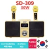 30W high-power SDRD  309 household KTV equipped with wireless microphone dual person duet Bluetooth speaker all-in-one machine 1