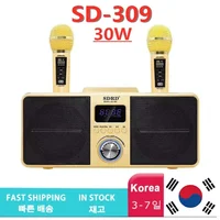 30W high-power SDRD  309 household KTV equipped with wireless microphone dual person duet Bluetooth speaker all-in-one machine 1