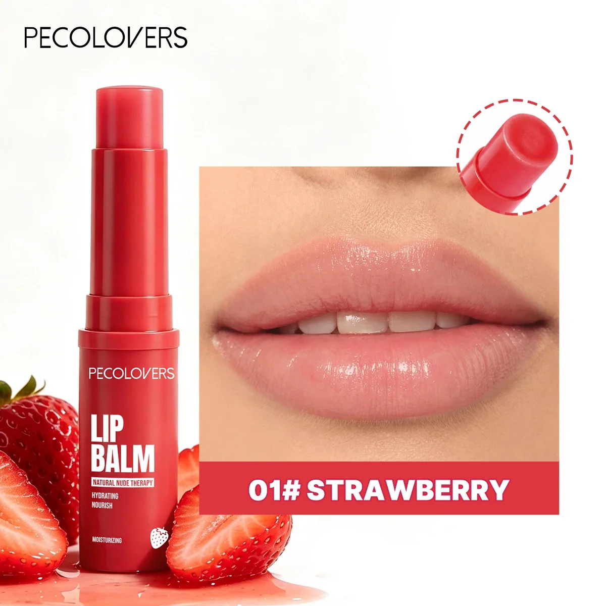 Hydrating Lip Balm with Vibrant Fruit Tones