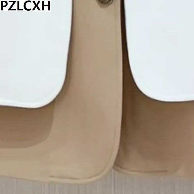 Women's Blazer Spring Autumn Casual Long Sleeve Suit Jacket  2023 New Office Commute Business Elegant Fake Two Pieces Tops Belt