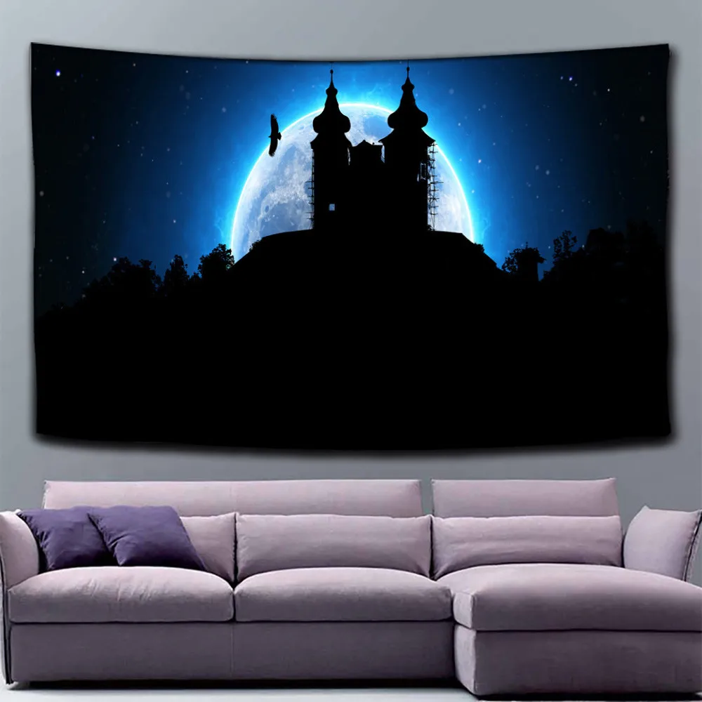 Moon Landscape Tapestry Wall Hanging Wall Art Tapestry Print Tapestry