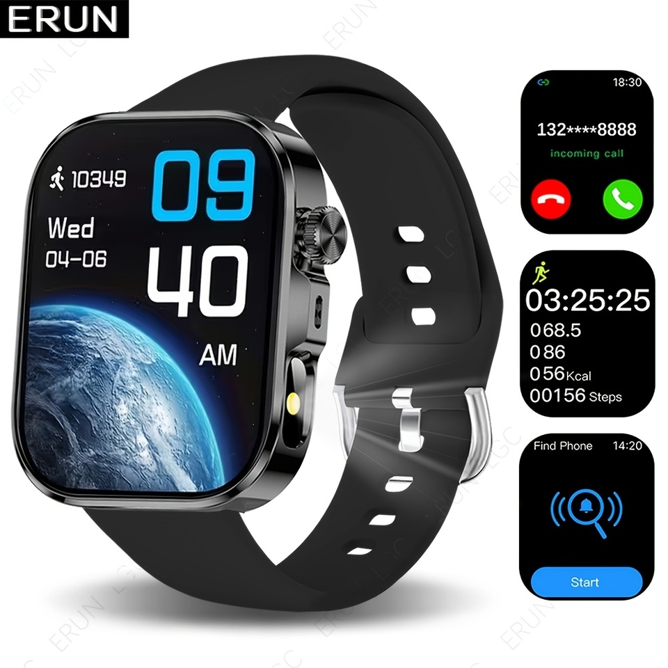 Smartwatch with a 1.83-inch Touchscreen, 180mAh Battery, Stylish Strap, and Fitness Tracking. Features Call/message Reminders