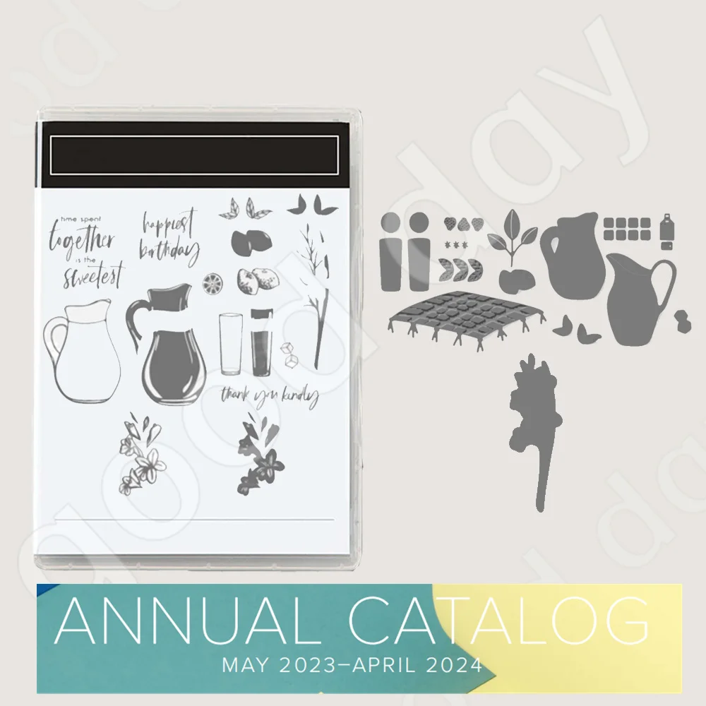 

2023 Catalogue Bottle Cutting Dies and Clear Stamps FOR DIY Scrapbooking Supplies Metal Dies Silicone Stamps New Arrival 2023