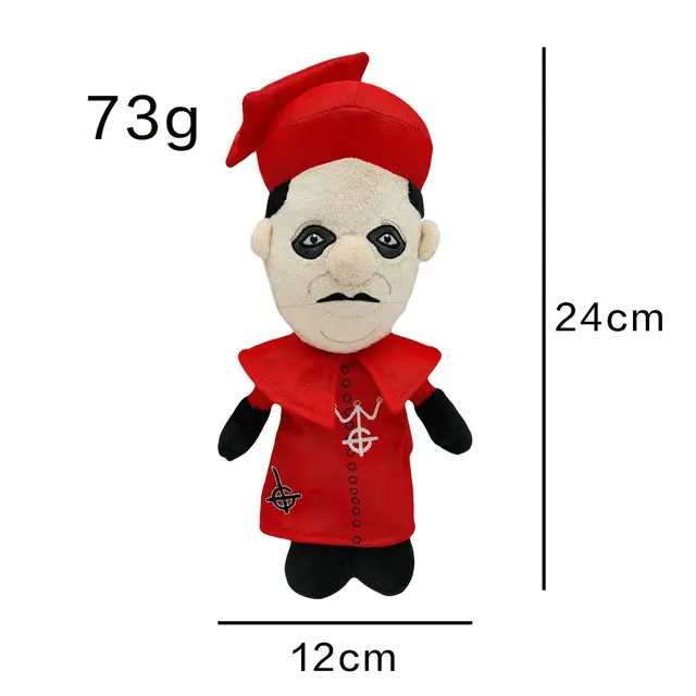 Cardinal Copia Plush Doll Ghost's Nefarious Frontman Anime Plush Soft Stuffed Figure Toys for Kids Fans Collection 9.45 Inch