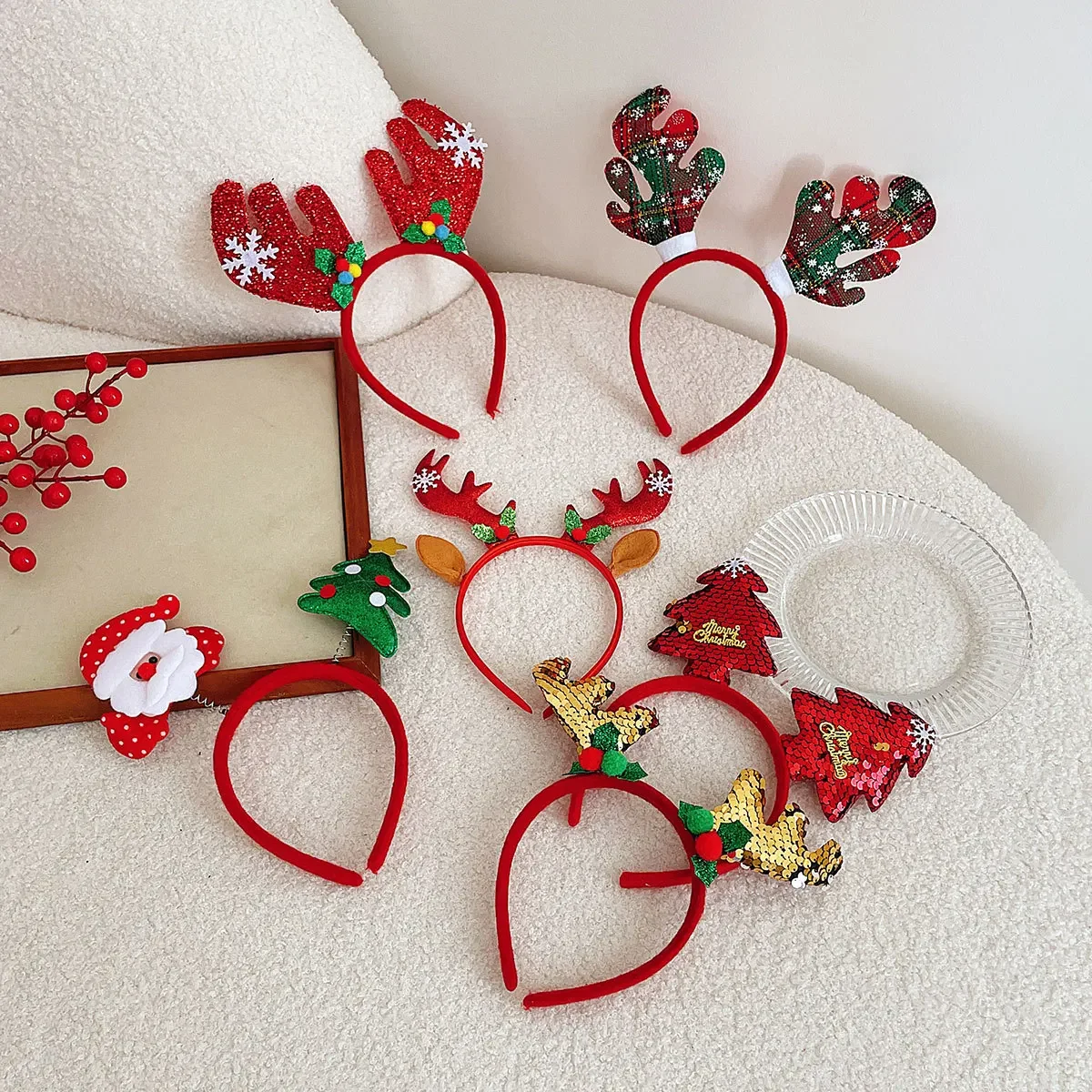 Multiple cartoon Christmas headbands, Christmas decorations, party gifts, antlers
