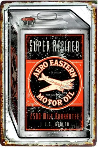 

Жестяной знак 8x12 Aero Easten Motor Oil супер изысканное винтажное искусство автомобиля