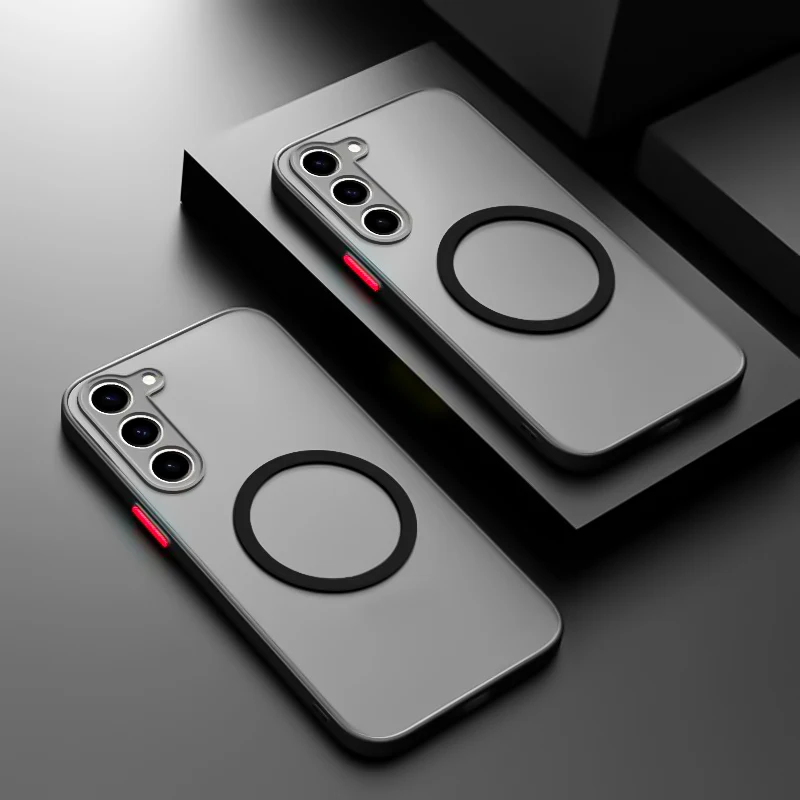 Shockproof Armor Magnetic Translucent Phone Case