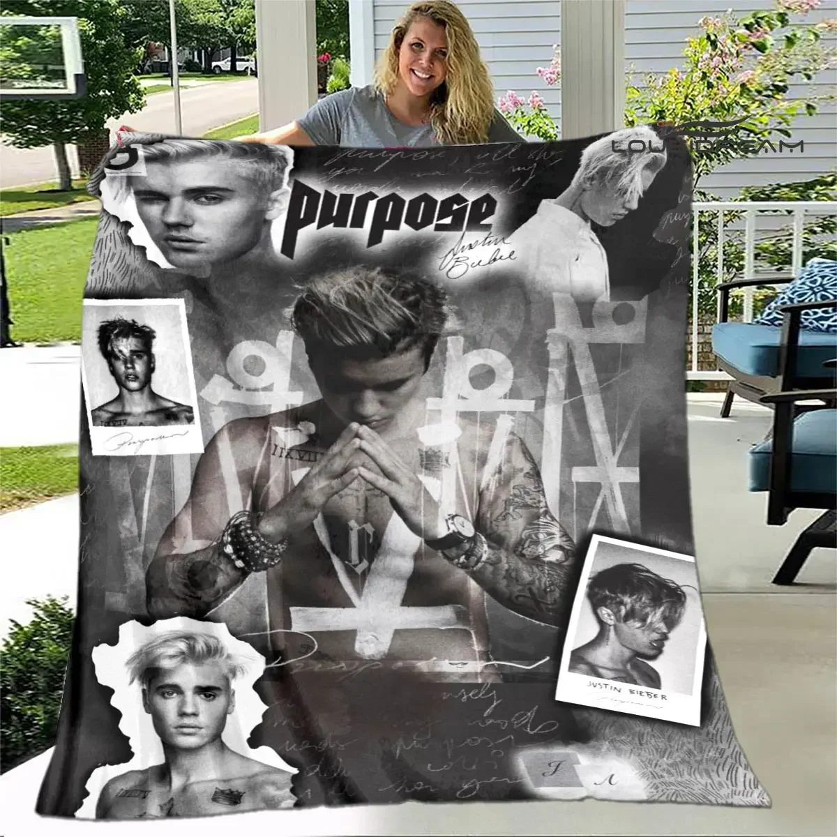 3D Justin Bieber printing blanket children's warm blanket Picnic blanket soft and comfortable blanket Home travel blanket 2