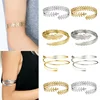 Alloy Spiral Armband Upper Arm Cuff Armlet Bangle Bracelet Egyptian Costume Accessory for Women Gold Silver Color 4