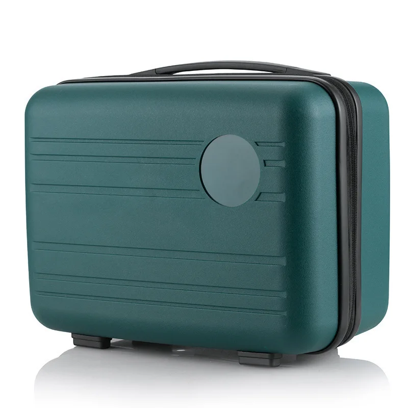Compact Waterproof 15-Inch Travel Makeup Organizer with EVA Tray and Handle