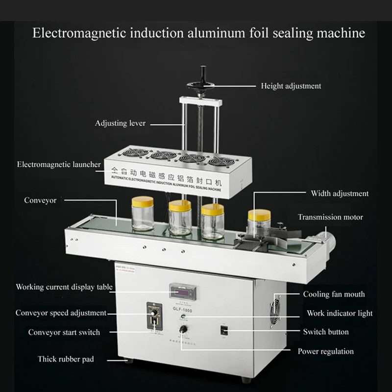 

Electromagnetic Induction Aluminum Foil Automatic Bottle Sealing Machine Fully Automatic Continuous Medicine Bottle Plastic Bott