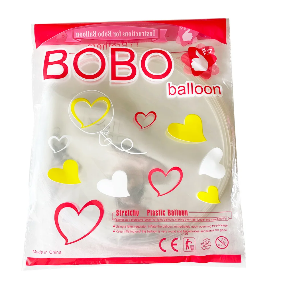24Inch Large Bobo Balloons 3.7Inch Clear Balloon Wide Mouth Design to  Stuffing Gifts for Christmas Wedding Birthday Party Decor - AliExpress