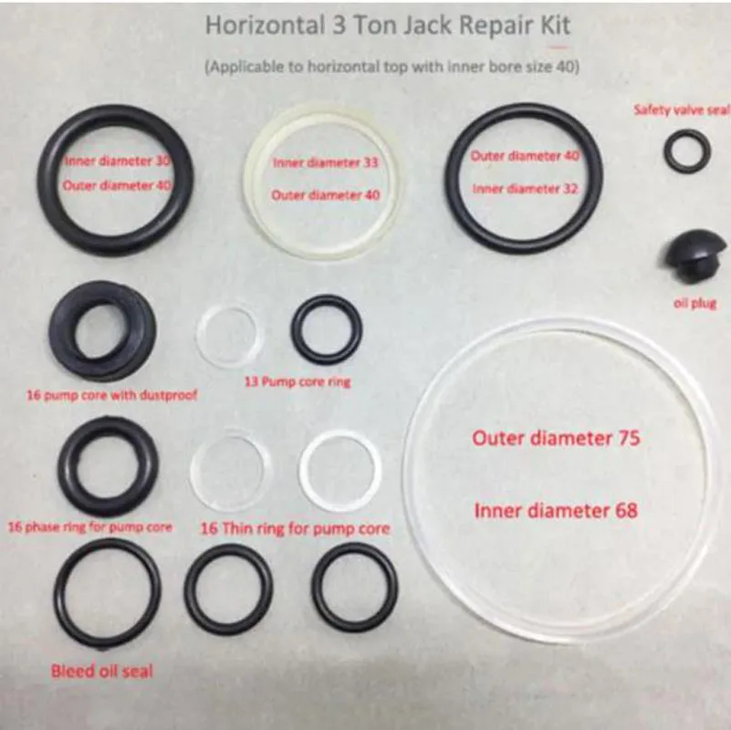 Repair Tool Jack Accessories Oil Seal Ring Small Accessories Oil Seal O-ring Horizontal 3T Repair Kit 41x53x8 41 53 8 fork damper oil seal