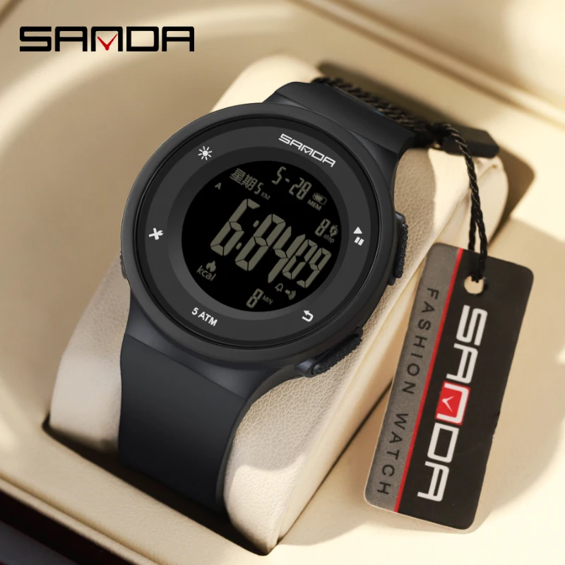 SANDA New Sport Watch Mens Watches Top Brand Luxury WristWatches Waterproof LED Electronic Digital Male Relogio Masculino 2023