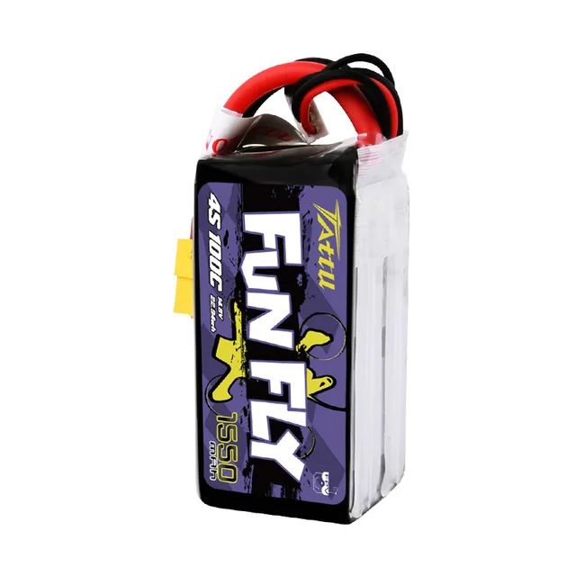 Upgrade TATTU FUNFLY 100C 4S 1550mAh 14.8V LIPO Battery For RC Helicopter Quadcopter FPV Racing Drone Parts 4S Drones BATTERY 3