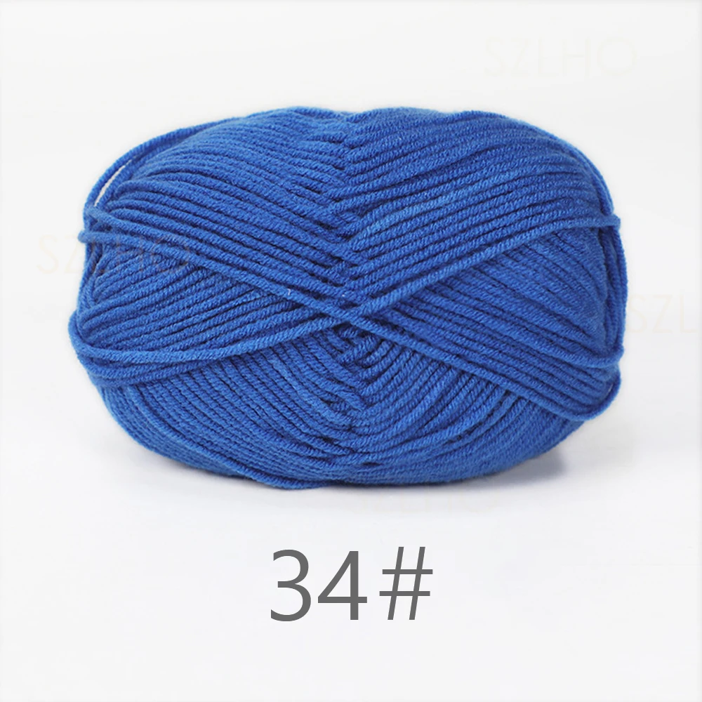 Luxurious Soft Milk Cotton Yarn Pack for Knitting and Crochet Projects - 5PCS, Total 250g