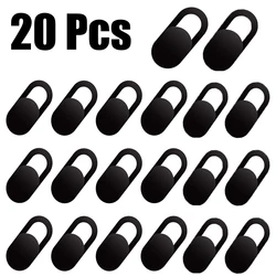 Privacy Front Webcam Camera Cover - Universal Slider for Laptop, Tablet, and PC (20Pcs Black)