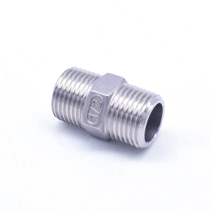 1/8" 1/4" 3/8" 1/2" 3/4" 1" 1-1/4" 1-1/2" BSP Thread 304 Stainless Steel Equal Diameter Double Head Male Thread Pipe Fittings For Pipe Fitting Water Pipe Fitting Hose Pipe Fitting