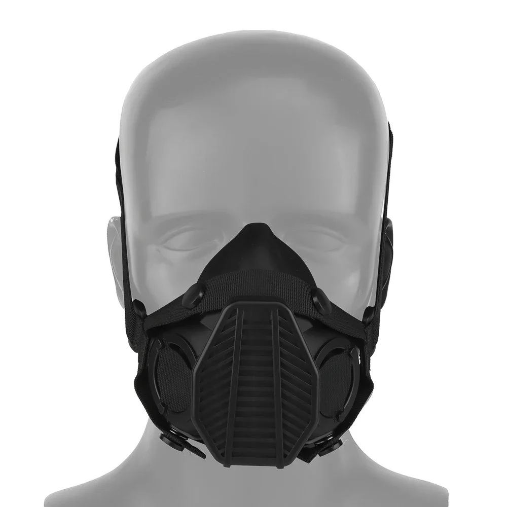 Tactical Suit SOTR Tactical Special Mask With MIC Communication Respirator Mask Replaceable HEPA Filter Antidust Airsoft Half Masks
