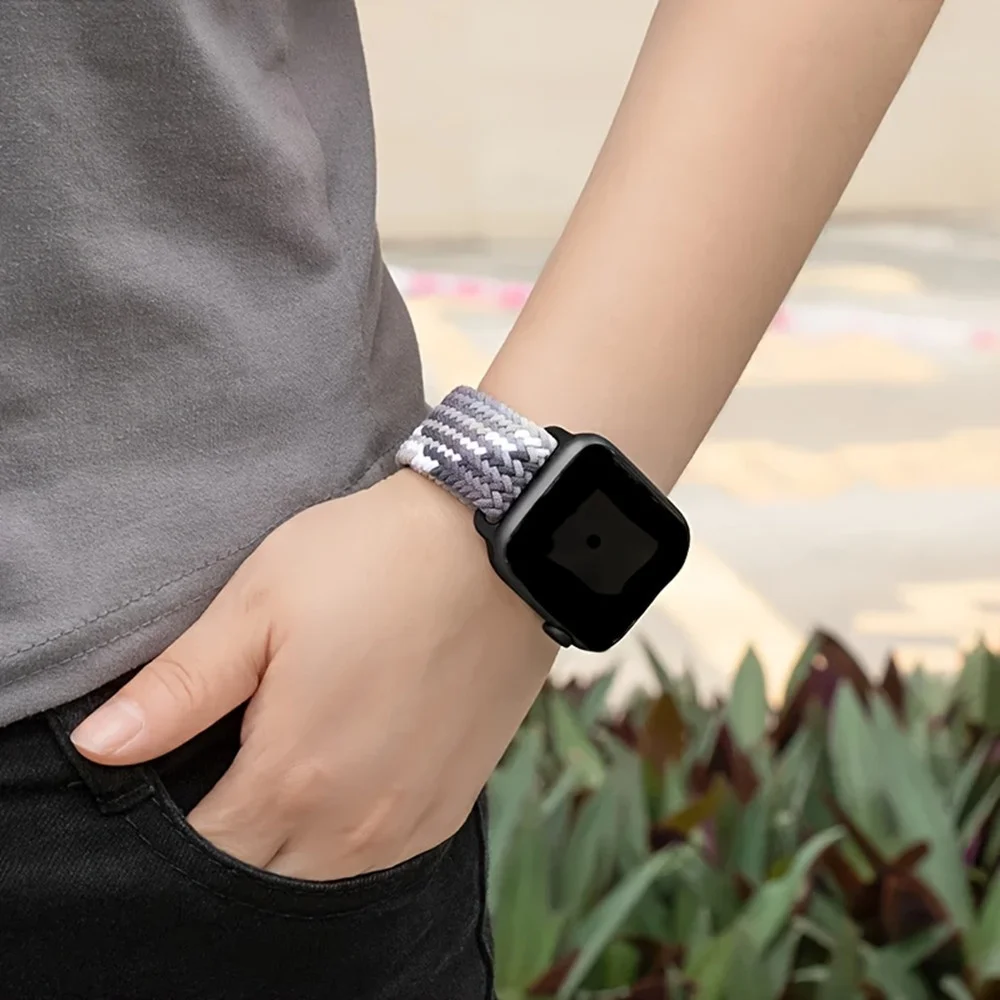Braided Nylon Strap for Apple Watch - Vibrant and Durable Bracelet