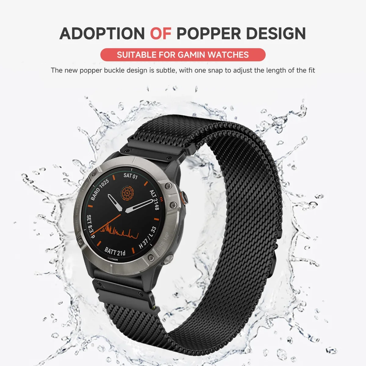 Elegant Magnetic Stainless Steel Quick Fit Bracelet Band